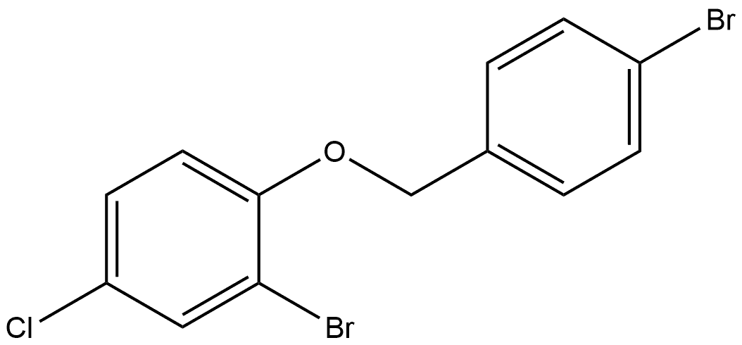 2-Bromo-1-[(4-bromophenyl)methoxy]-4-chlorobenzene 结构式