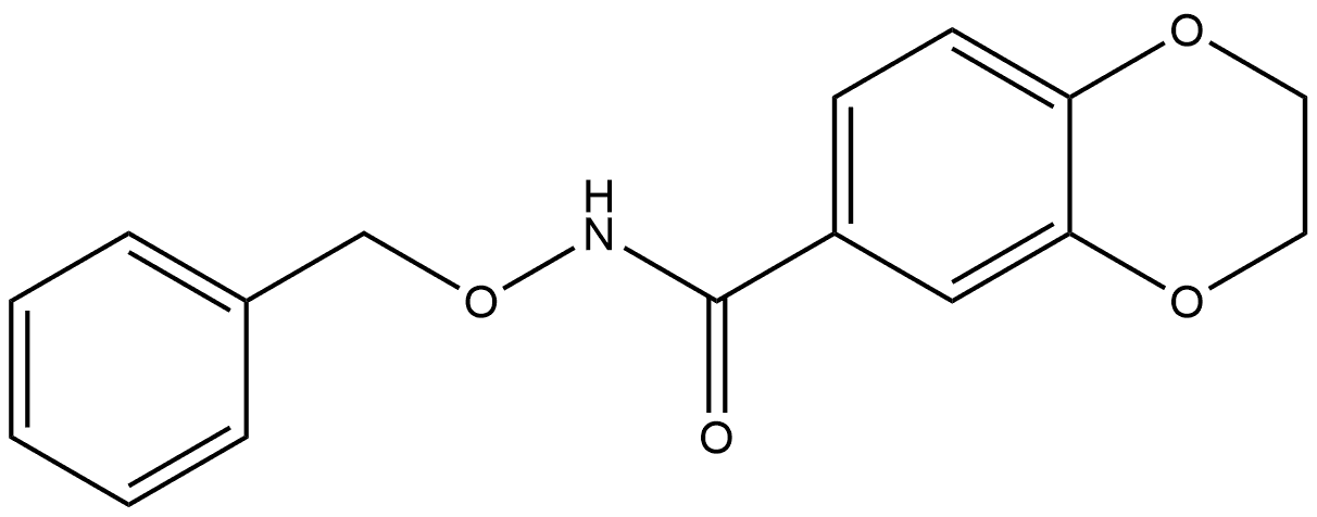 2,3-Dihydro-N-(phenylmethoxy)-1,4-benzodioxin-6-carboxamide 结构式