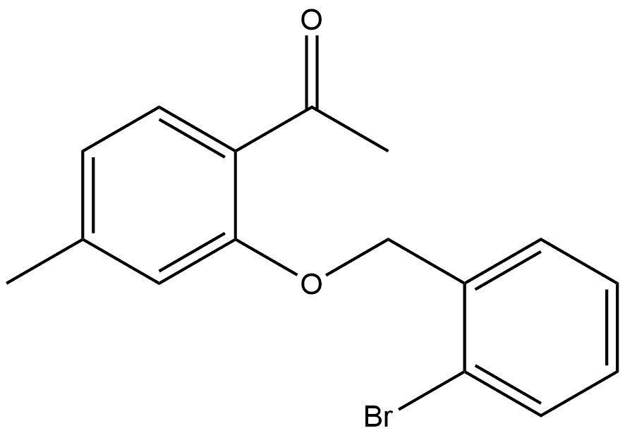 1-[2-[(2-Bromophenyl)methoxy]-4-methylphenyl]ethanone 结构式