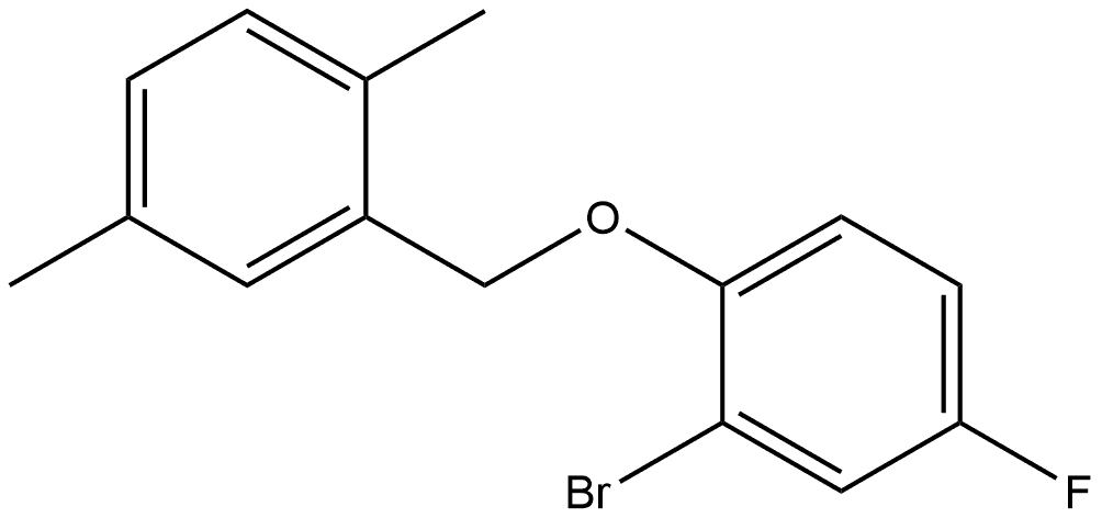 Benzene, 2-bromo-1-[(2,5-dimethylphenyl)methoxy]-4-fluoro- 结构式