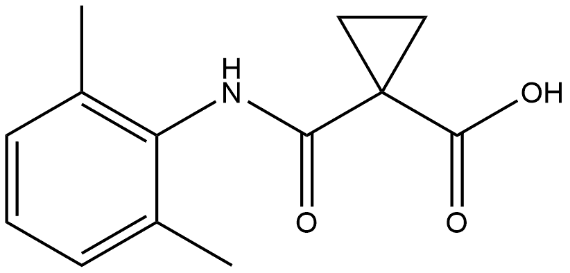 1-[[(2,6-Dimethylphenyl)amino]carbonyl]cyclopropanecarboxylic acid 结构式