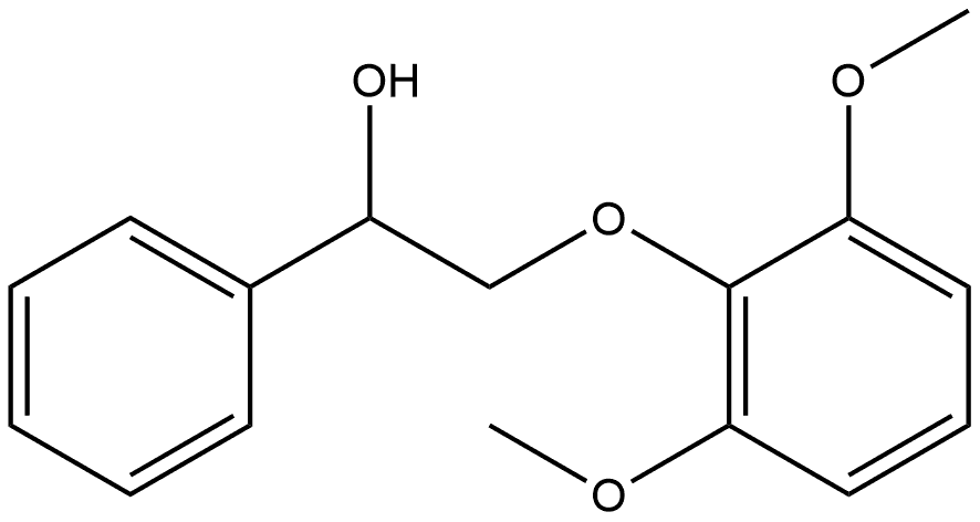 2-(2,6-二甲氧基苯氧基)-1-苯基乙醇 结构式