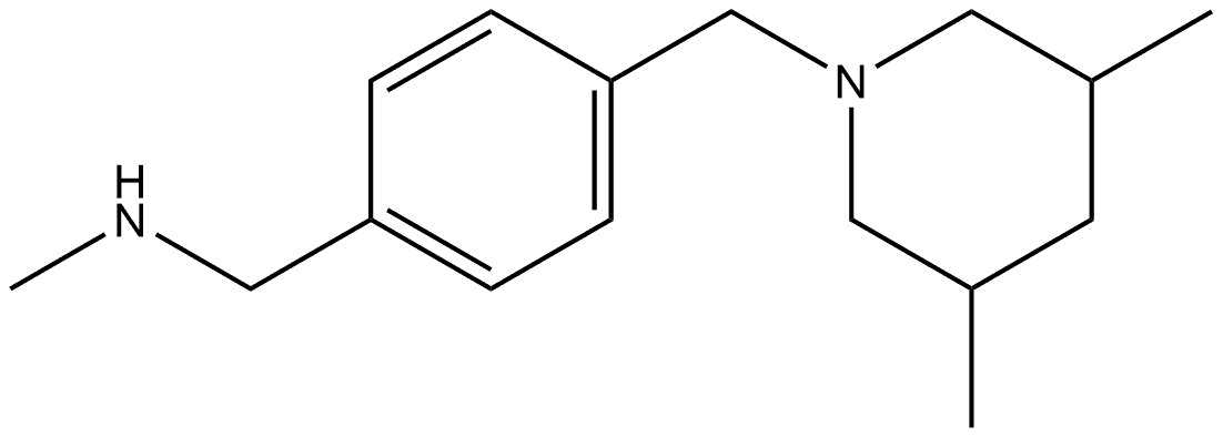 4-[(3,5-Dimethyl-1-piperidinyl)methyl]-N-methylbenzenemethanamine 结构式