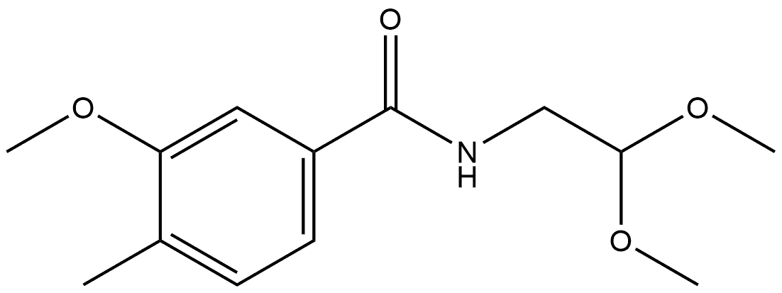 N-(2,2-Dimethoxyethyl)-3-methoxy-4-methylbenzamide 结构式