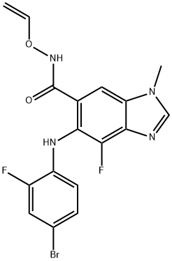 1H-Benzimidazole-6-carboxamide, 5-[(4-bromo-2-fluorophenyl)amino]-N-(ethenyloxy)-4-fluoro-1-methyl- 结构式