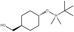 TRANS-4-((叔丁基二甲基甲硅烷基)氧基)环己基)甲醇 结构式