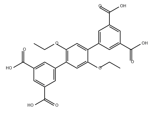 [1,1':4',1''-Terphenyl]-3,3'',5,5''-tetracarboxylic acid, 2',5'-diethoxy- 结构式