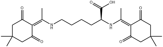 L-Lysine, N2,N6-bis[1-(4,4-dimethyl-2,6-dioxocyclohexylidene)ethyl]- 结构式