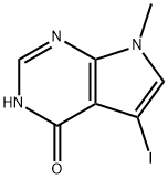 5-碘-7-甲基-3,7-二氢-4H-吡咯并[2,3-D]嘧啶-4-酮 结构式