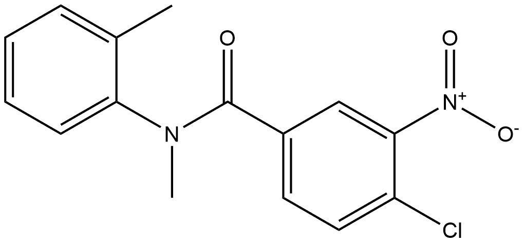 4-chloro-N-methyl-3-nitro-N-(o-tolyl)benzamide 结构式