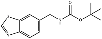 (苯并[D]噻唑-6-基甲基)氨基甲酸叔丁酯 结构式