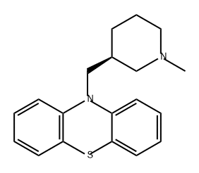 10H-Phenothiazine, 10-[[(3S)-1-methyl-3-piperidinyl]methyl]- 结构式