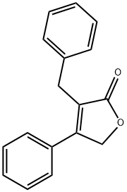 4-Phenyl-3-(phenylmethyl)-2(5H)-furanone >=95% (LC/MS-UV) 结构式