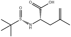 4-Pentenoic acid, 2-[[(S)-(1,1-dimethylethyl)sulfinyl]amino]-4-methyl-, (2S)- 结构式