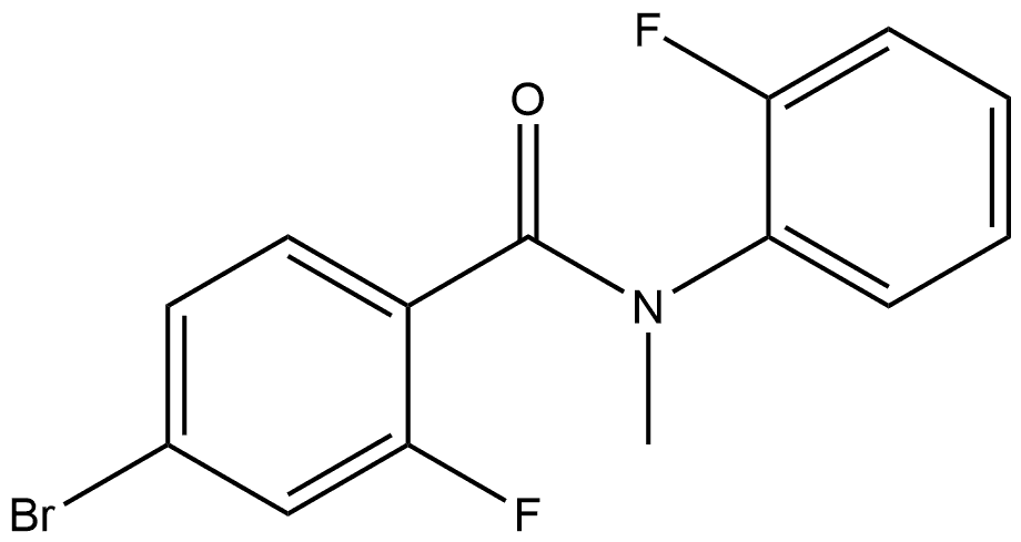 4-Bromo-2-fluoro-N-(2-fluorophenyl)-N-methylbenzamide 结构式