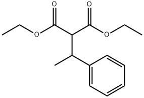 Propanedioic acid, 2-(1-phenylethyl)-, 1,3-diethyl ester 结构式