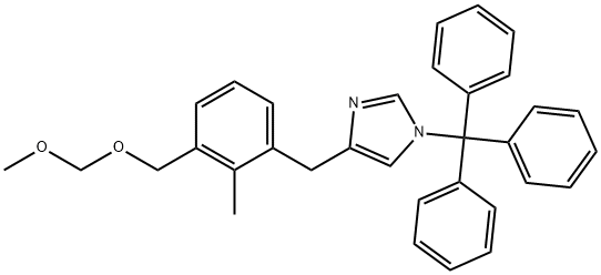 1H-Imidazole, 4-[[3-[(methoxymethoxy)methyl]-2-methylphenyl]methyl]-1-(triphenylmethyl)- 结构式