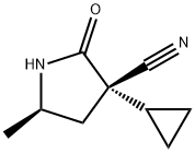 (3S,5R)-3-环丙基-5-甲基-2-氧代-吡咯烷-3-甲腈 结构式