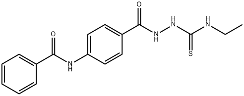 Benzoic acid, 4-(benzoylamino)-, 2-[(ethylamino)thioxomethyl]hydrazide 结构式