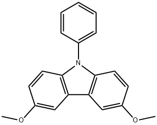 3,6-二甲氧基-9-苯基咔唑 结构式