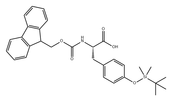 L-Tyrosine, O-[(1,1-dimethylethyl)dimethylsilyl]-N-[(9H-fluoren-9-ylmethoxy)carbonyl]- 结构式