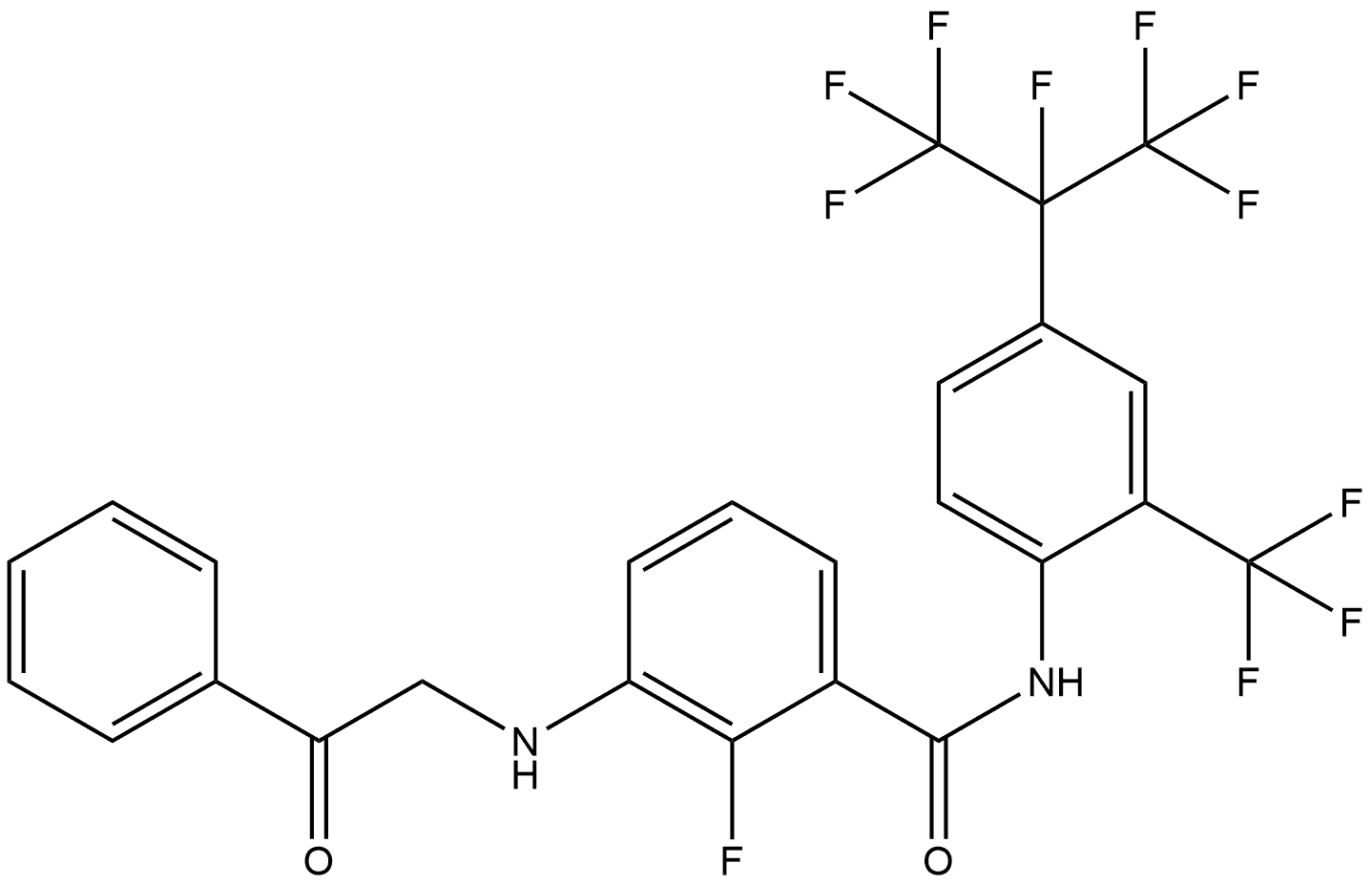 2-FLUORO-3-(N-METHYLBENZAMIDO)-N-(2-(TRIFLUOROMETHYL)-4-(HEPTAFLUOROISOPROPYL)PHENYL)BENZAMIDE 结构式