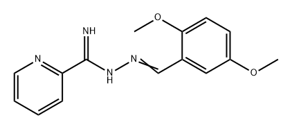 2-PYRIDINECARBOXIMIDIC ACID, 2-[(2,5-DIMETHOXYPHENYL)METHYLENE]HYDRAZIDE 结构式