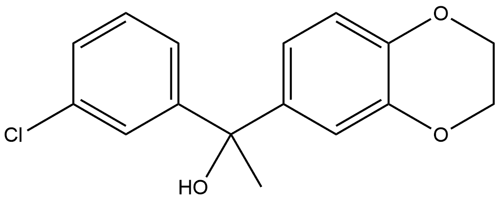 α-(3-Chlorophenyl)-2,3-dihydro-α-methyl-1,4-benzodioxin-6-methanol 结构式