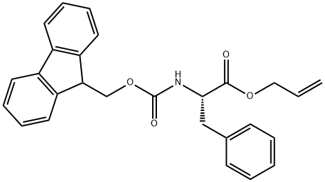 L-Phenylalanine, N-[(9H-fluoren-9-ylmethoxy)carbonyl]-, 2-propen-1-yl ester 结构式