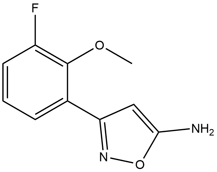 3-(3-fluoro-2-methoxy-phenyl)isoxazol-5-amine 结构式