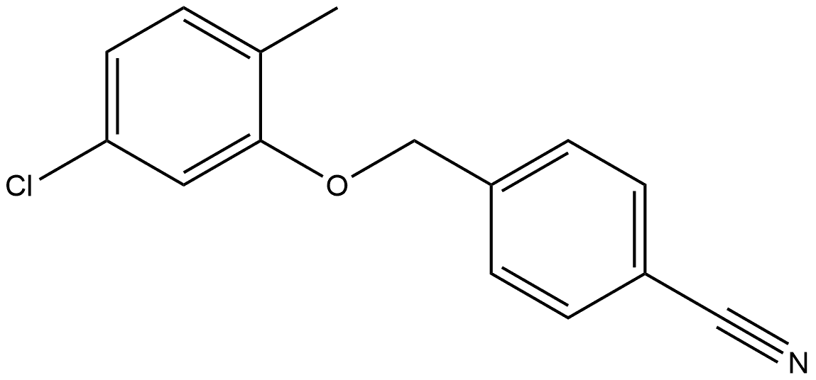 4-[(5-Chloro-2-methylphenoxy)methyl]benzonitrile 结构式