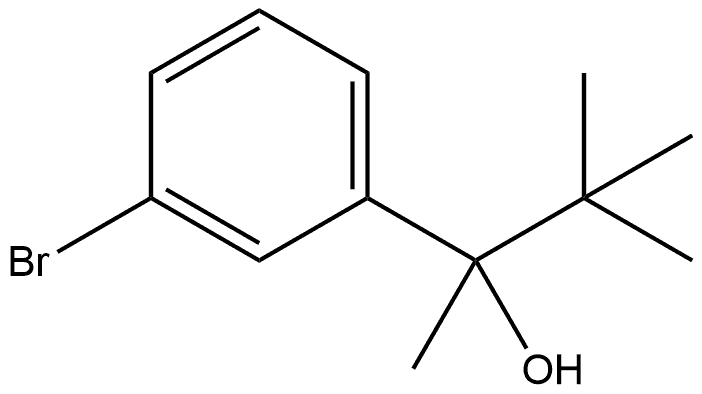 3-Bromo-α-(1,1-dimethylethyl)-α-methylbenzenemethanol 结构式
