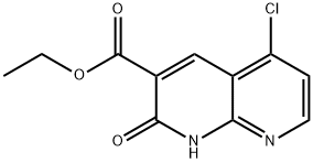 Ethyl 5-chloro-2-oxo-1,2-dihydro-1,8-naphthyridine-3-carboxylate 结构式