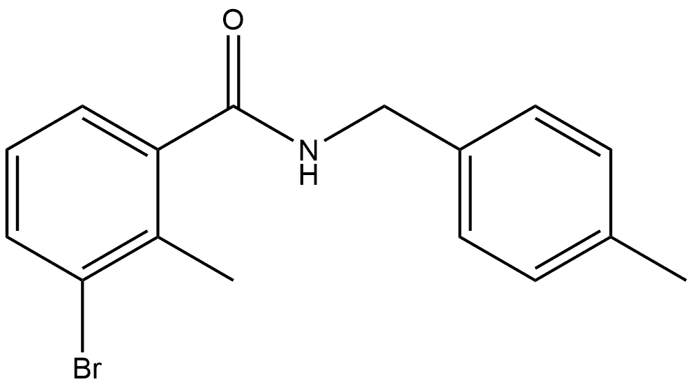 3-Bromo-2-methyl-N-[(4-methylphenyl)methyl]benzamide 结构式