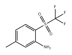 5-甲基-2-((三氟甲基)磺酰基)苯胺 结构式