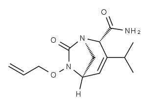 1,6-DIAZABICYCLO[3.2.1]OCT-3-ENE-2-CARBOXAMIDE, 3-(1-METHYLETHYL)-7-OXO-6-(2-PROPEN-1-YLOXY)-, (2S, 结构式