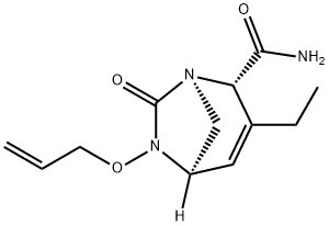 (1R,2S,5R)-3-Ethyl-7-oxo-6-(2-propen-1-yloxy)-
1,6-diazabicyclo[3.2.1]oct-3-ene-2-carbox
amide 结构式