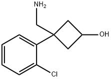 3-(氨基甲基)-3-(2-氯苯基)环丁醇-1-醇 结构式