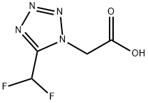 2-[5-(Difluoromethyl)-1H-1,2,3,4-tetrazol-1-yl]acetic acid 结构式