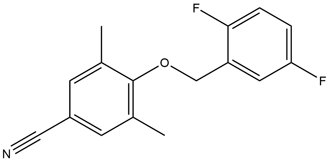 4-[(2,5-Difluorophenyl)methoxy]-3,5-dimethylbenzonitrile 结构式