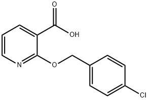 2-[(4-chlorophenyl)methoxy]pyridine-3-carboxylic acid 结构式