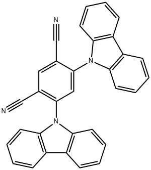 1,3-Benzenedicarbonitrile, 4,6-di-9H-carbazol-9-yl- 结构式