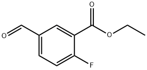 Benzoic acid, 2-fluoro-5-formyl-, ethyl ester 结构式