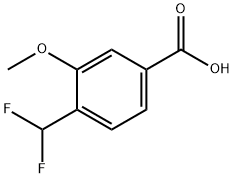 4-(二氟甲基)-3-甲氧基苯甲酸 结构式