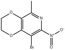 1,4-Dioxino[2,3-c]pyridine, 8-bromo-2,3-dihydro-5-methyl-7-nitro- 结构式