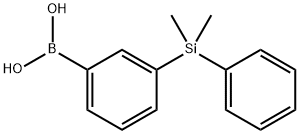 3-[二甲基(苯基)硅基]苯硼酸 结构式