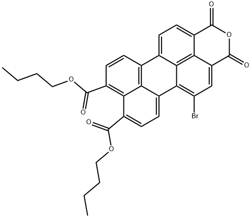 dibutyl 1-bromo-perylene-3,4-anhydride-9,10-dicarbonylate 结构式