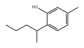 Phenol, 5-methyl-2-(1-methylbutyl)- 结构式