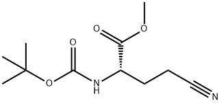 Butanoic acid, 4-cyano-2-[[(1,1-dimethylethoxy)carbonyl]amino]-, methyl ester, (2S)- (9CI) 结构式