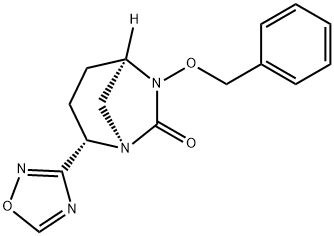 (1R,2S,5R)-2-(1,2,4-Oxadiazol-3-yl)-6-(phenylmethoxy)-1,6-diazabicyclo[3.2.1]octan-7-one 结构式